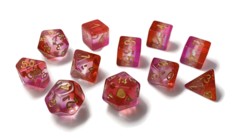 Lesbian Pride Dice Set Translucent